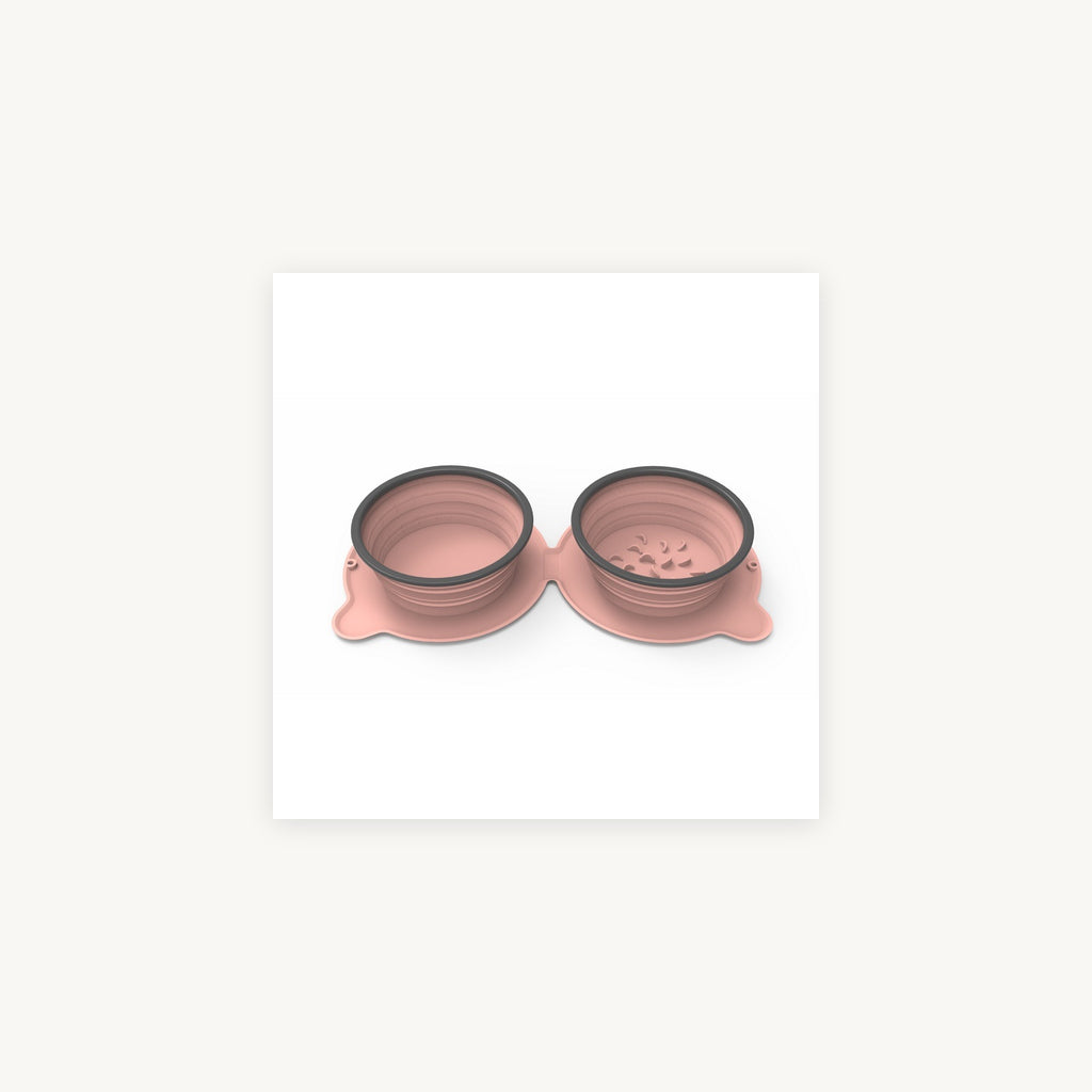 Collapsible double travel bowl supplier product photo 6