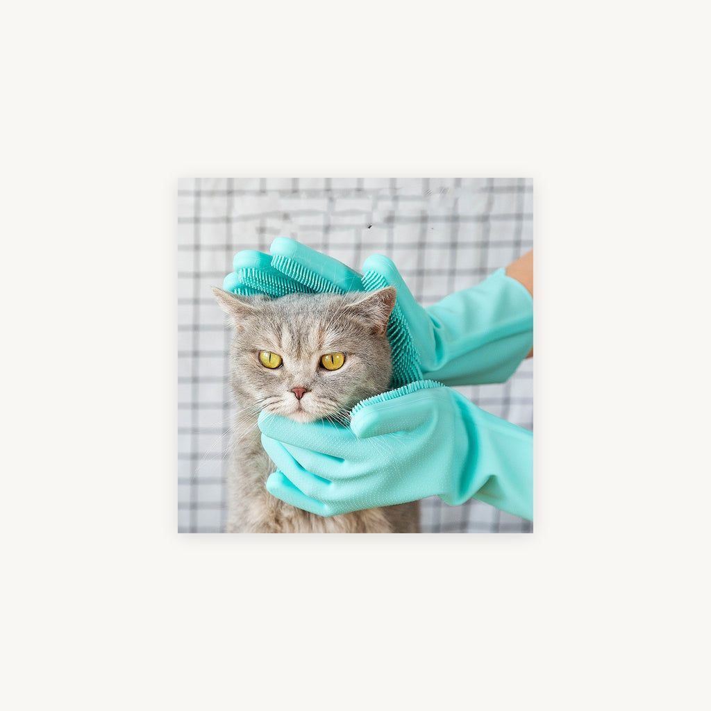 Pet grooming glove pair supplier product photo 7
